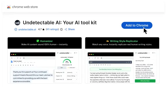 Undetectable AI on the Chrome Web Store
