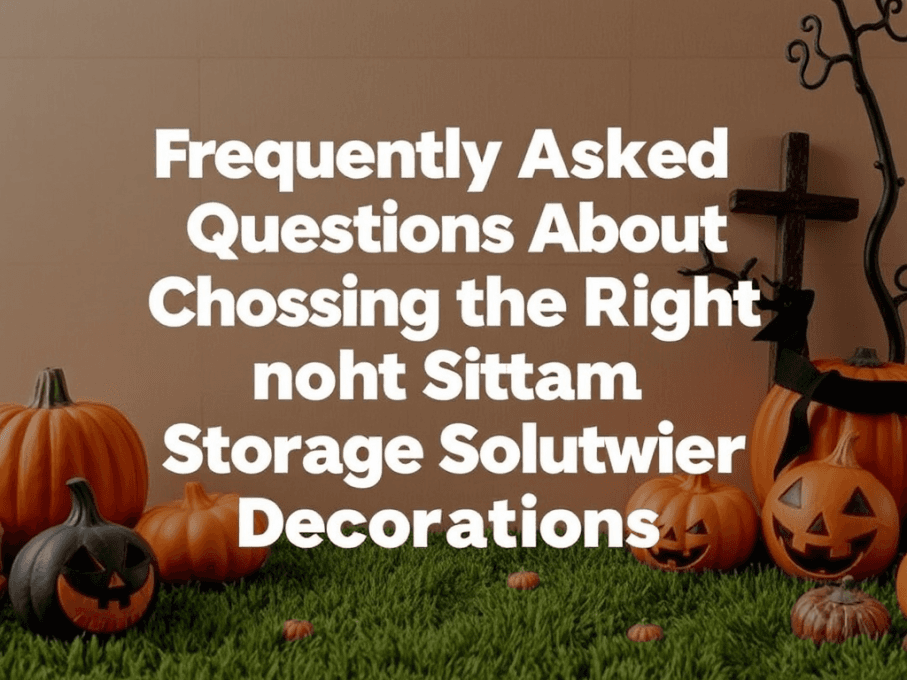 Commonly Asked Questions About Selecting the Appropriate Storage Options, for Halloween Décor.