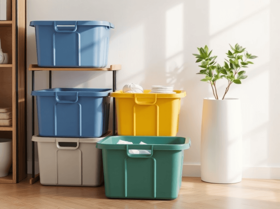 Best storage. Bins to optimize space, in apartments.