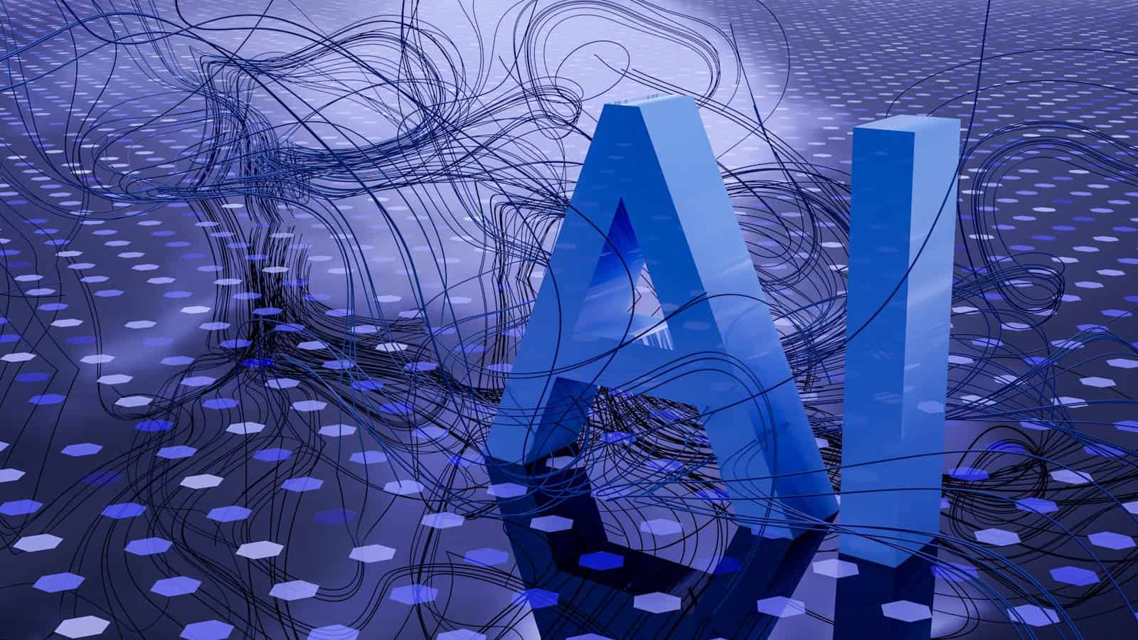 a computer generated image of the letters AI