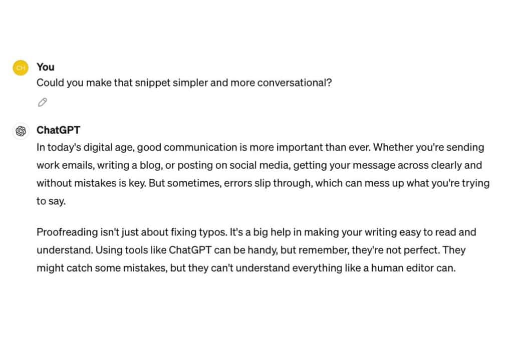 Can ChatGPT Proofread? A Guide to Doing It Correctly