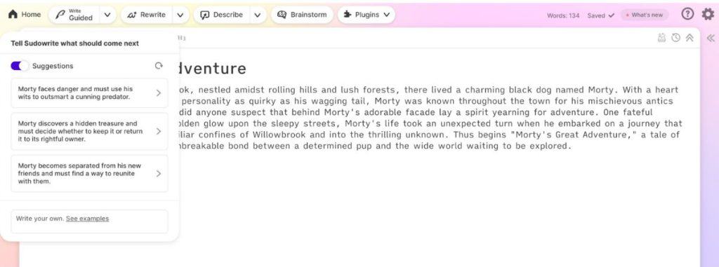 ai that can write a book for me