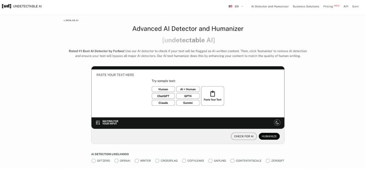 Undetectable AI's AI Detector and Humanizer