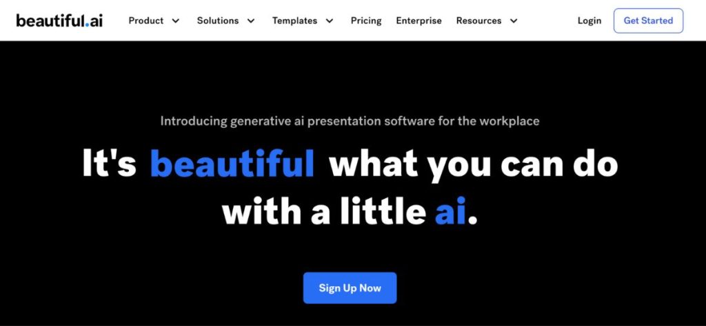 Beautiful.ai homepage