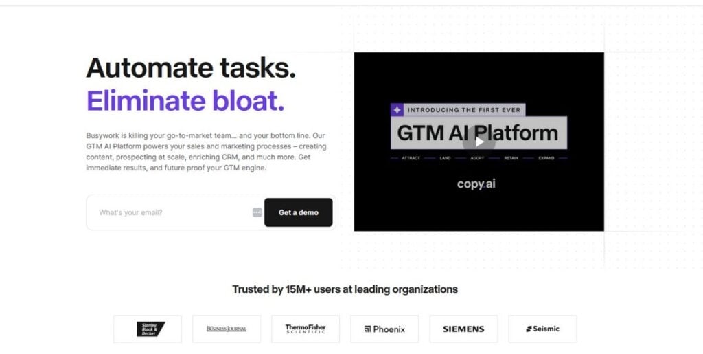 Домашняя страница Copy.ai