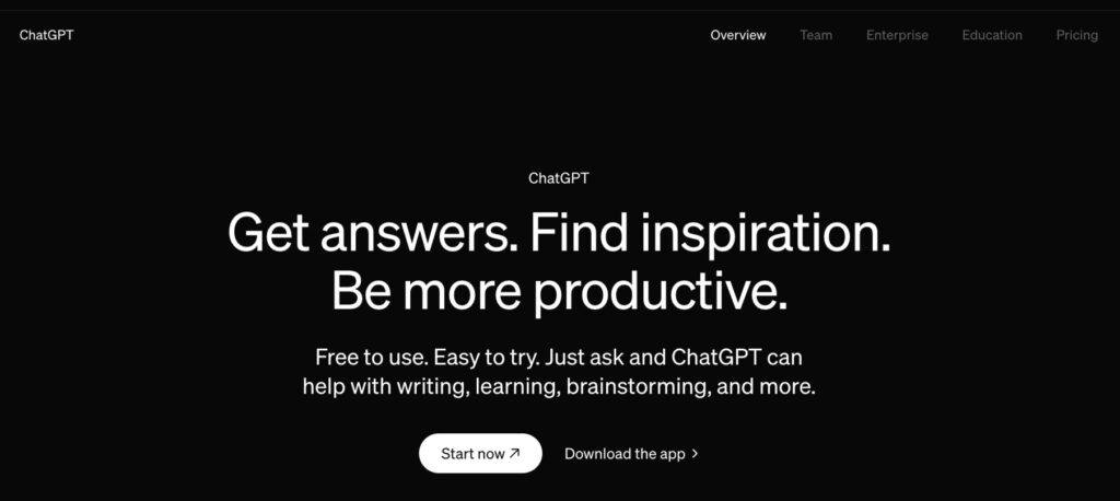 ChatGPT - Best Free AI Writing Generator All-Around
