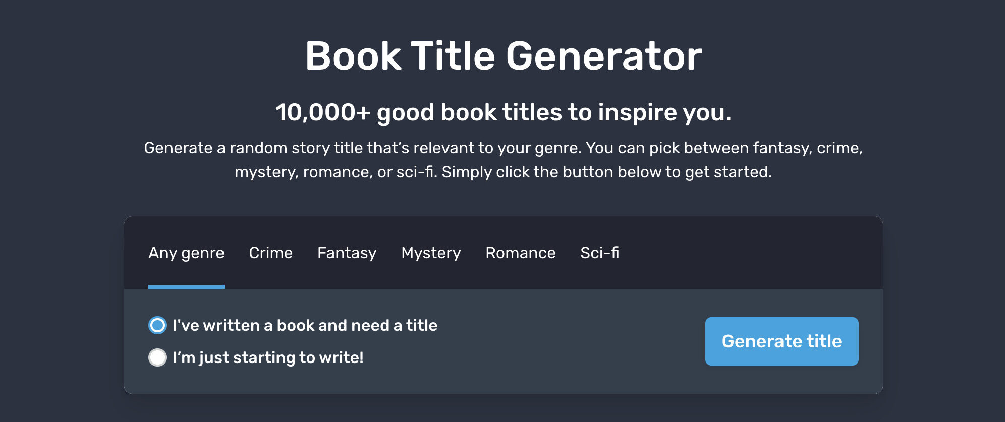 Anytitle AI Book Title Generator: How to Create Catchy Titles Fast
