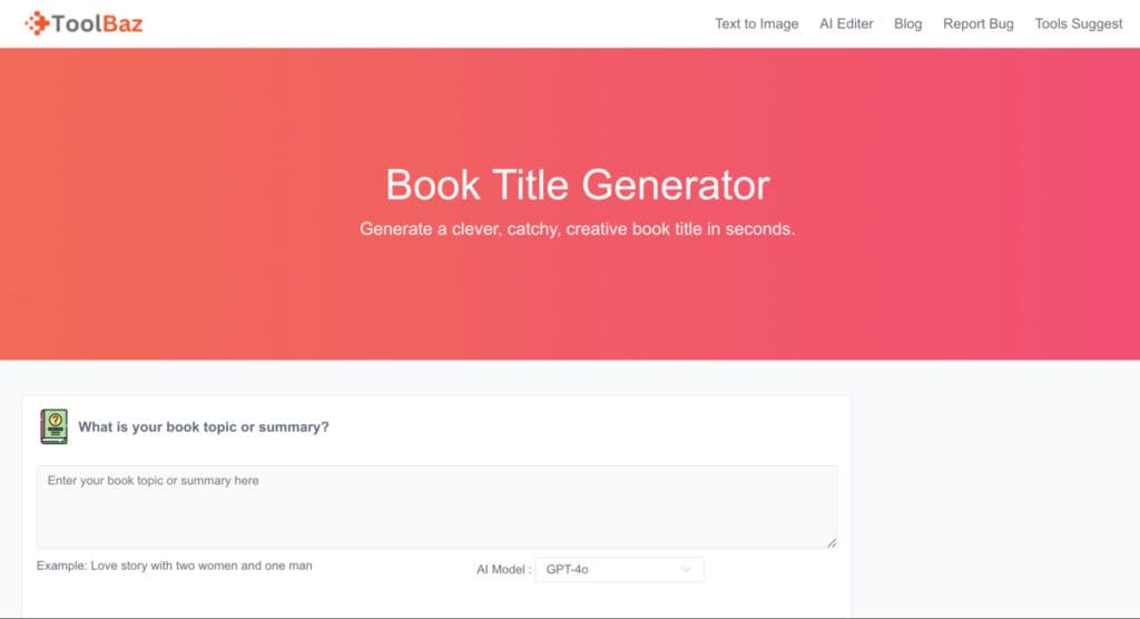 AI Book Title Generator: How To Create Catchy Titles Fast AI Book Title Generator