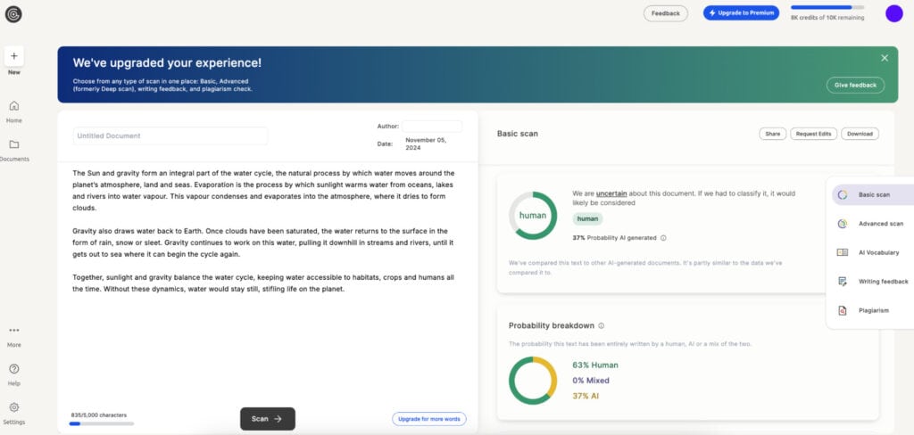 Análise do Phrasly AI: Ele pode superar as ferramentas de detecção? Phrasly AI