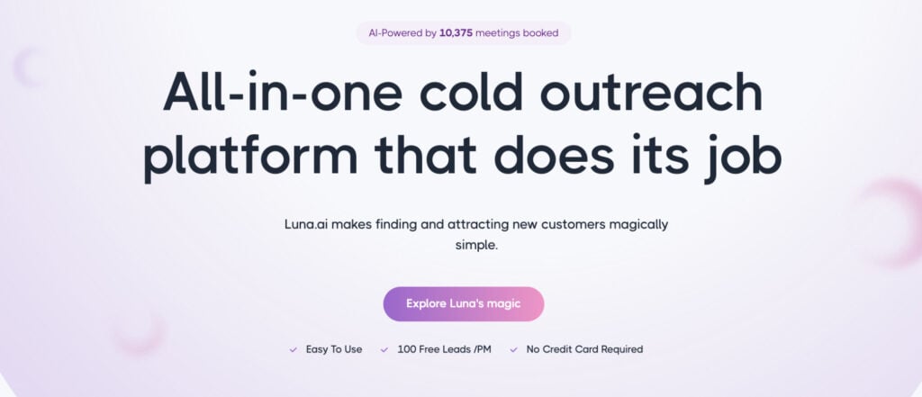 Luna AI Review: Crush Quotas With Intelligent Tools 2 Luna AI homepage