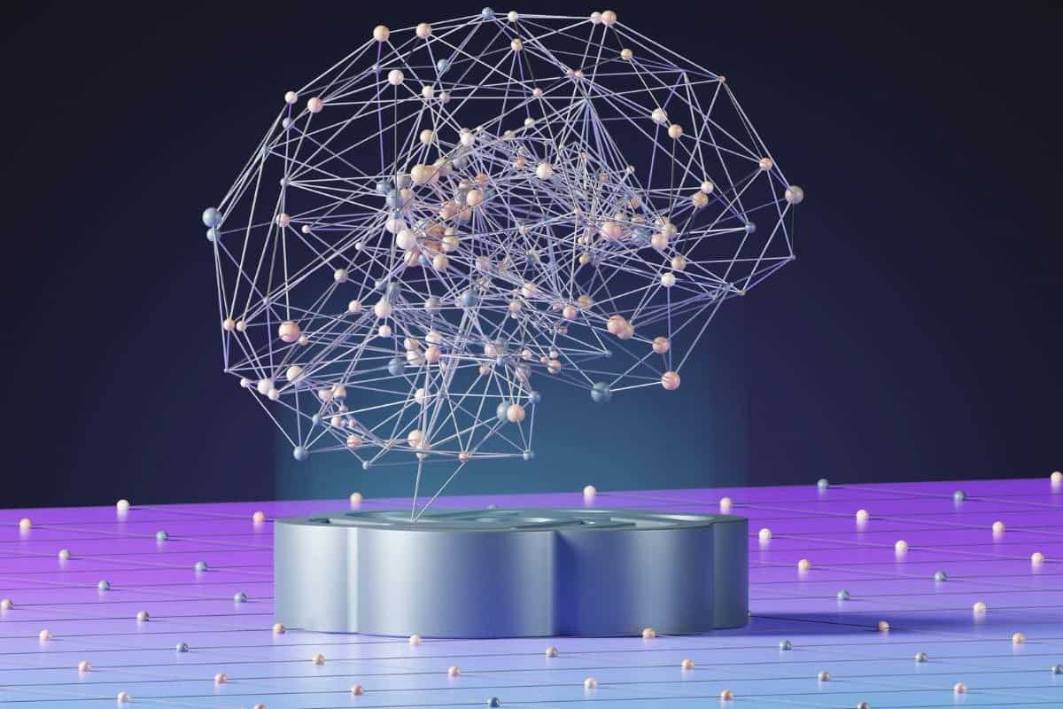Immagine di repertorio dell'icona ChatGPT integrata con punti di connessione cerebrale e neurale, che simboleggiano il pensiero potenziato dall'intelligenza artificiale e l'apprendimento automatico.
