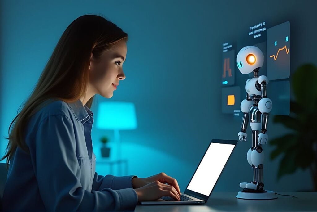 Chat bot chat with ai or artificial intelligence technology