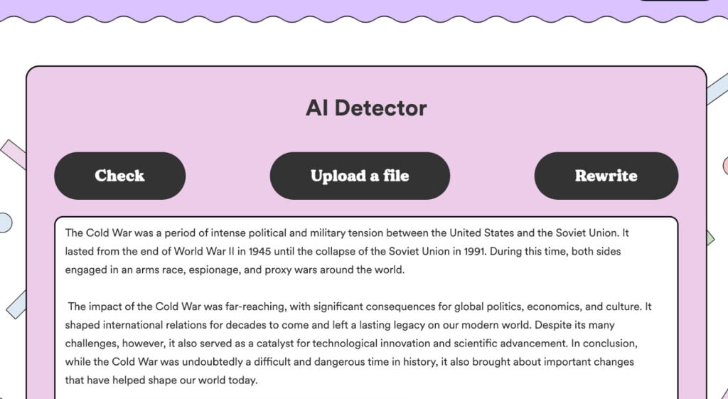 Cramly AI interface displaying result dashboard