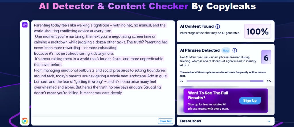 카피리크스 리뷰: AI 탐지가 정확할까요? 8 표절 감지 도구와 사용자 인터페이스를 보여주는 Copyleaks 플랫폼 대시보드