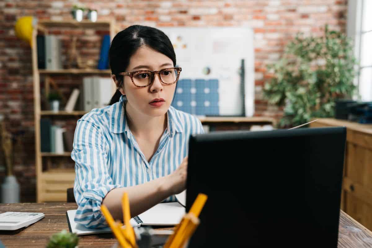 businesswoman worker sitting