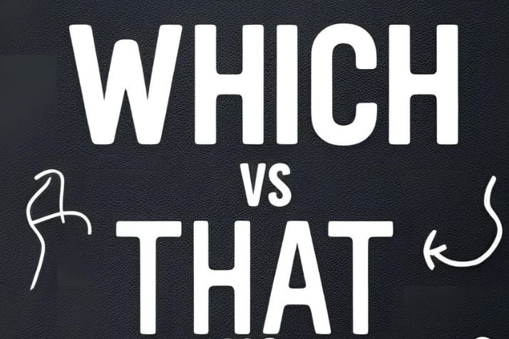 Ilustração gerada por IA explicando a diferença entre "which" e "that