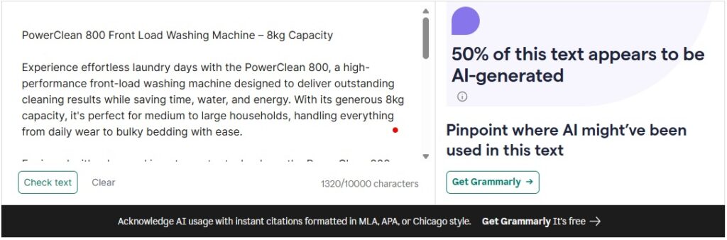 Grammarly AI Checker 评论：它准确吗？ 语法分析 AI 检查器