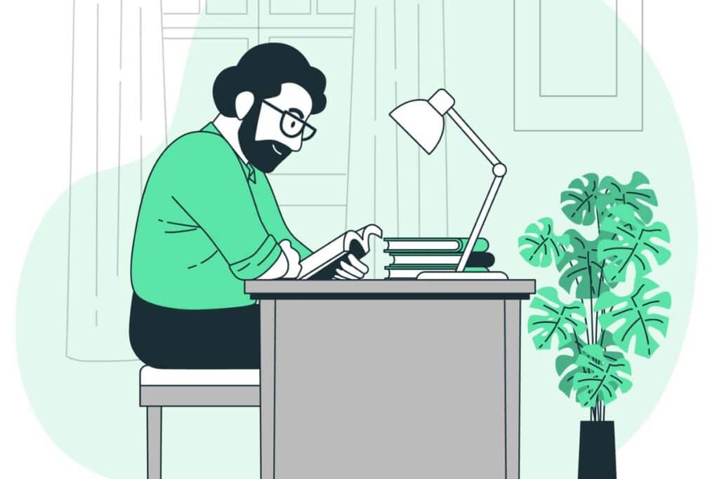 
Man reading concept illustration