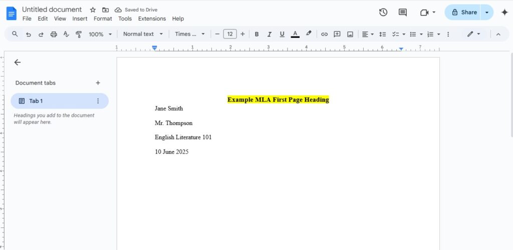 Format MLA sur Google Docs : Guide étape par étape format mla