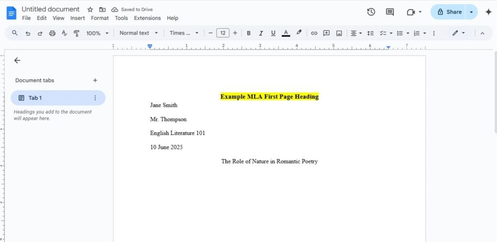 Format MLA sur Google Docs : Guide étape par étape format mla