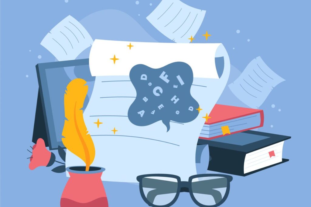 Illustrazione di poesia disegnata a mano