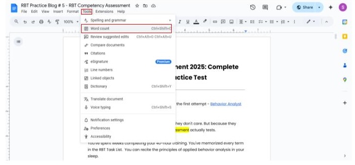 Jak zobrazit počet slov v Dokumentech Google Google Docs