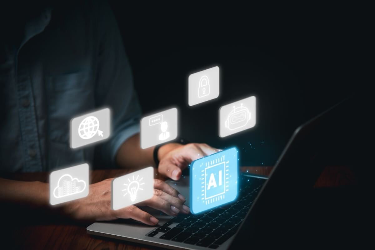 usinessman using technology ai artificial intelligence use analytics