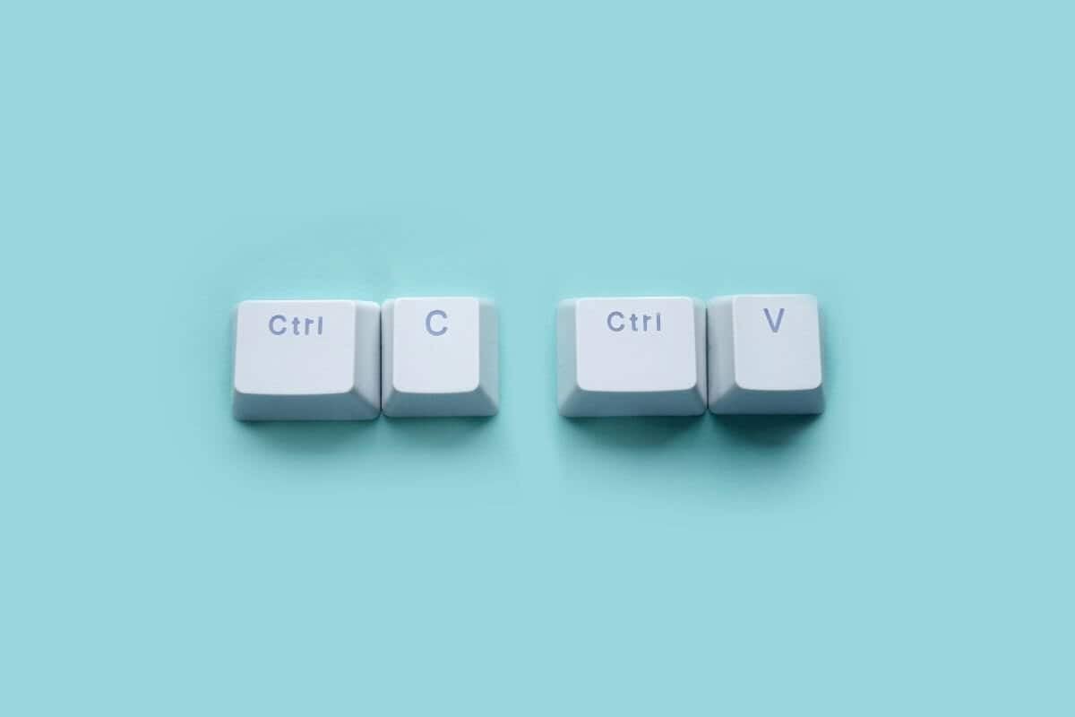 Ctrl c, ctrl v keyboard buttons