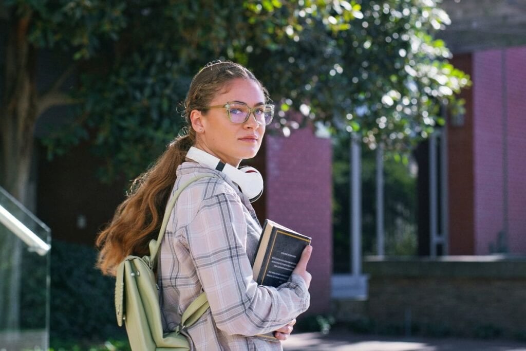 Portrait of girl morning or college student