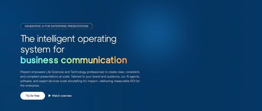 screenshot of prezent tool