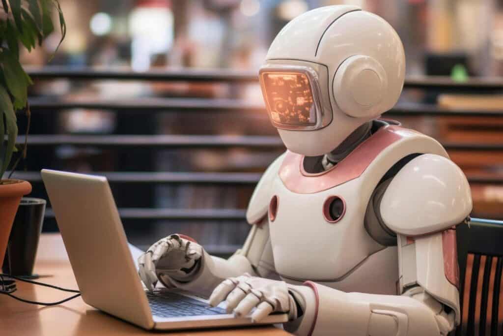 Anthropomorphic robot that performs regular human job