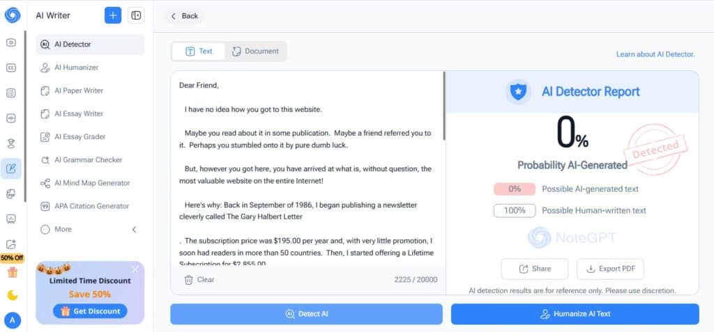 NoteGPT.io Revisión: ¿Qué tan bien funciona? 6 NoteGPT.io Revisión: ¿Qué tan bien funciona? notegpt
