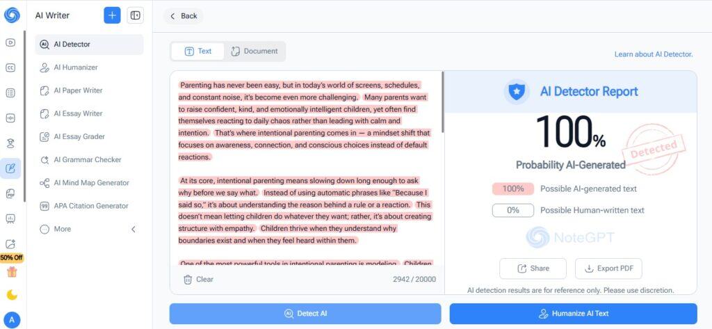 NoteGPT.io Revisión: ¿Qué tan bien funciona? 7 NoteGPT.io Revisión: ¿Qué tan bien funciona? notegpt