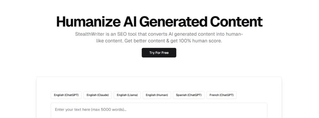 StealthWriter Humanize AI