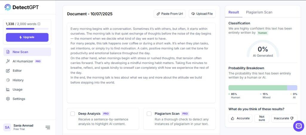 DetectGPT Review: Eerlijk overzicht en belangrijke inzichten 8 DetectGPT Review: Eerlijk overzicht & belangrijke inzichten detectgpt beoordeling