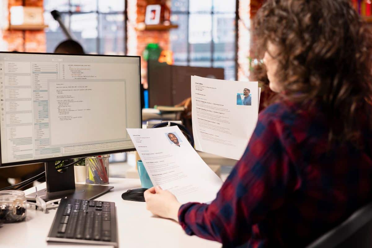 Startup hr worker identifying right candidates for job opening