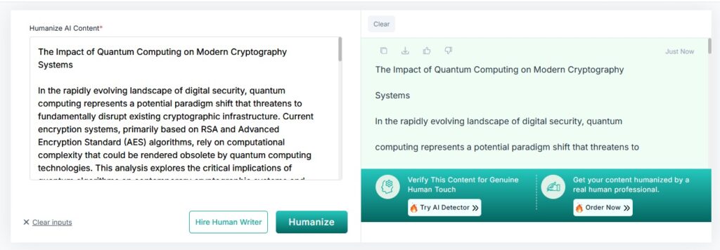 MyEssayWriter AI Sample 3 εξανθρωπισμένο στιγμιότυπο οθόνης
