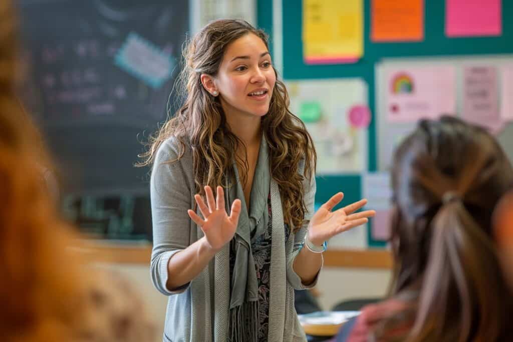 Photography of professional teacher in classroom