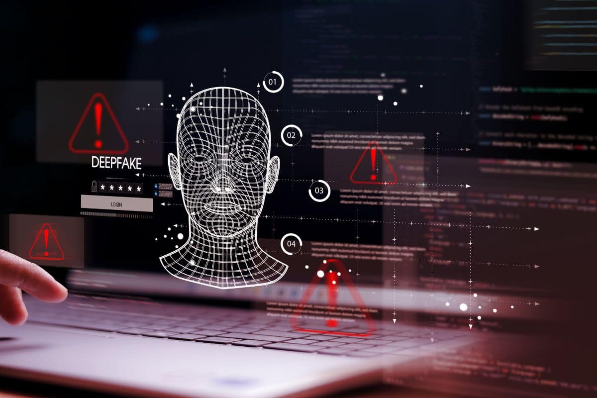 Deepfake concept facial tracking detection and recognition