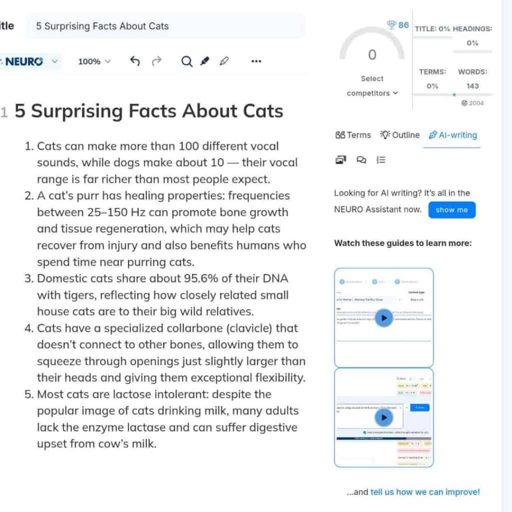 NeuronWriter-recension: Vad författare och marknadsförare bör veta neuronwriter-recension