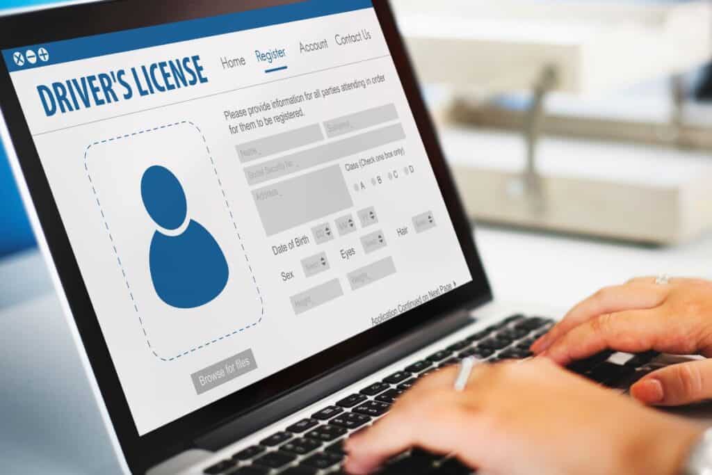 Identificação do cartão da carteira de motorista internacional