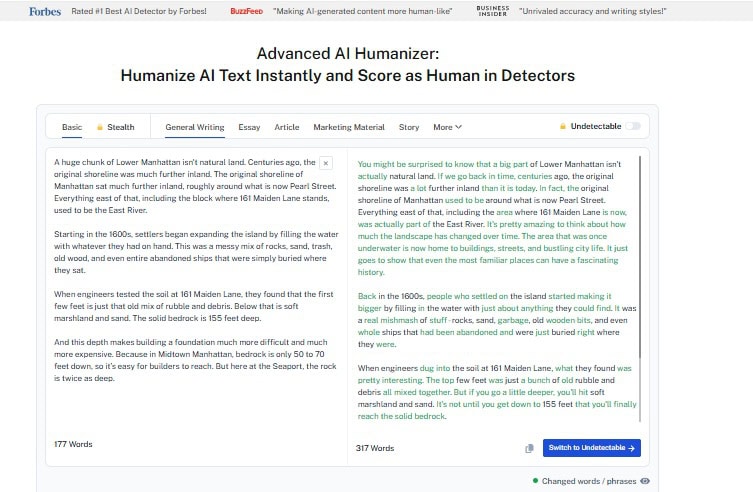 AI detector and humanizer combo