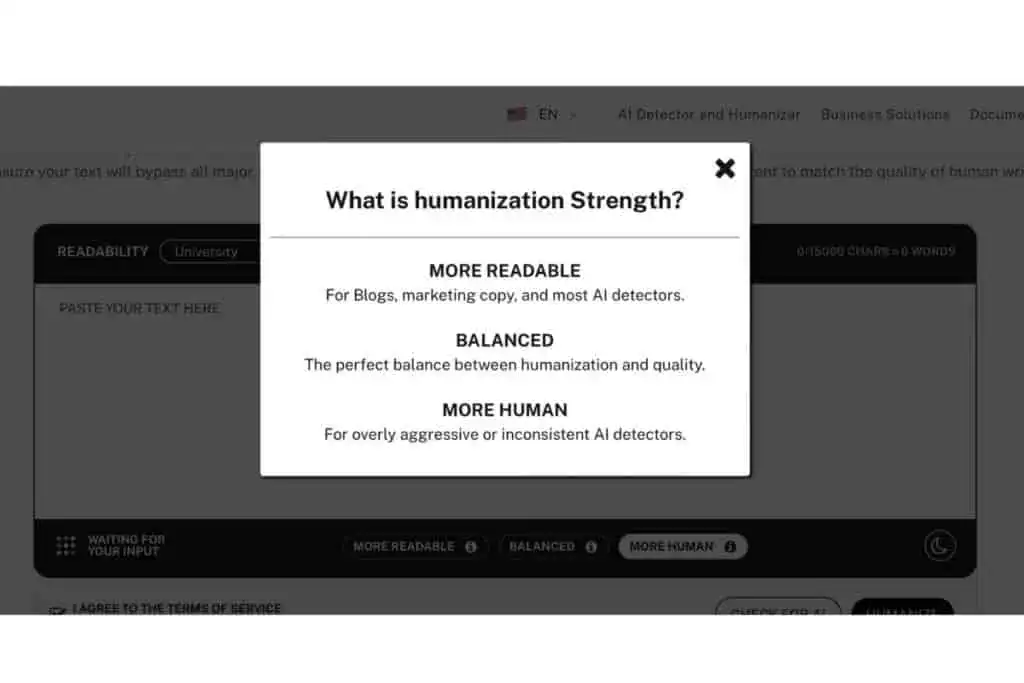 Undetectable AI Humanization Strength