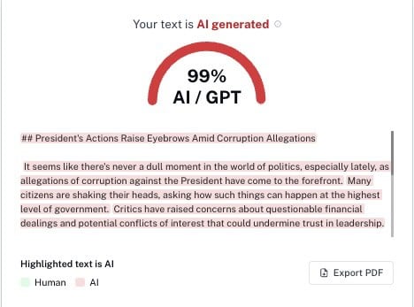 How to Tell If a News Article Was Written by AI news article written by ai