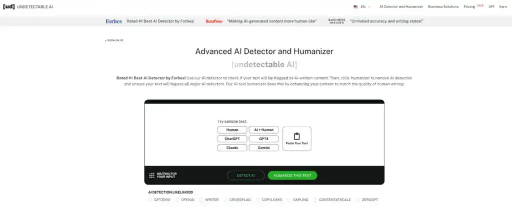 Undetectable AI's AI Detector and Humanizer
