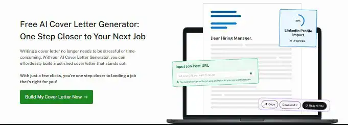 Screenshot of Undetectable AI's Cover Letter Generator