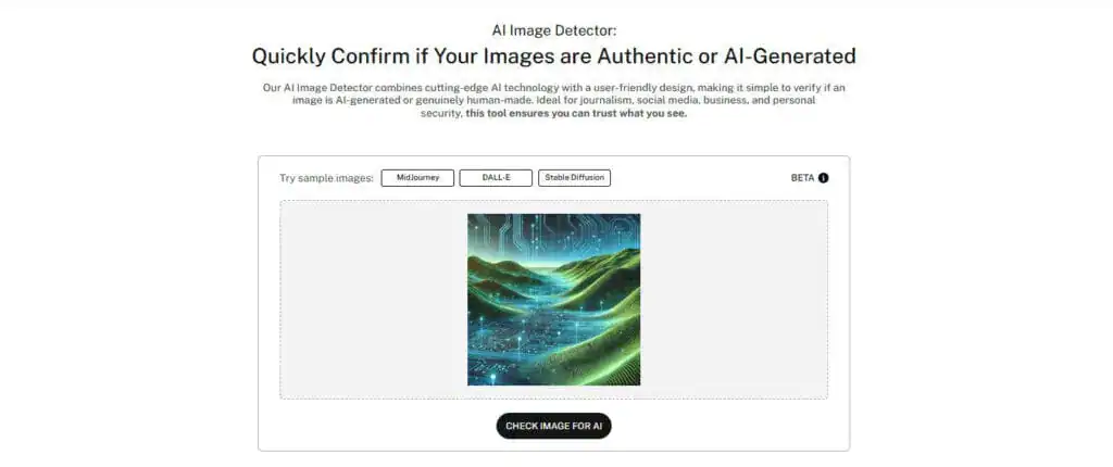 AI image detector step 2