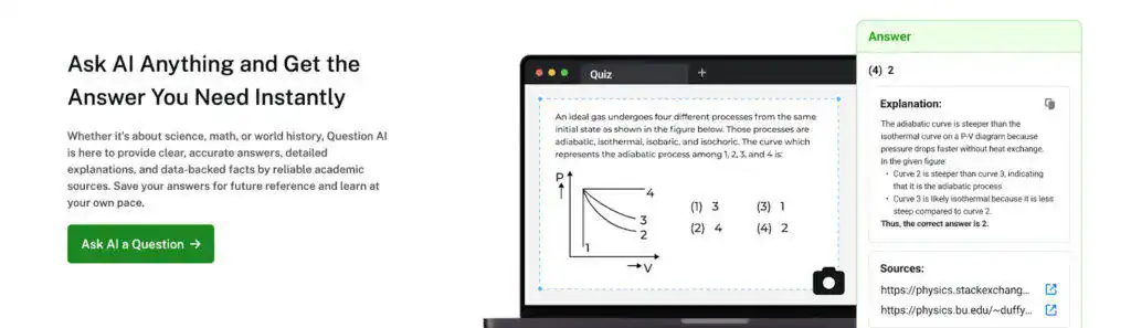 Captura de pantalla de la función "Ask AI" de Undetectable AI, que muestra una herramienta basada en IA para responder a las preguntas de los usuarios y generar contenidos.