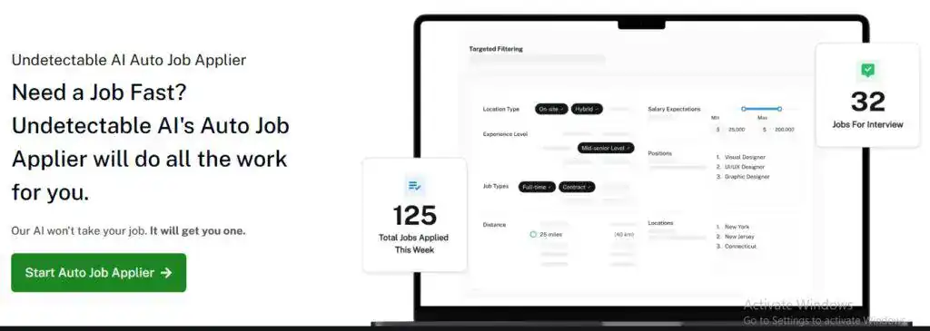 Also, the Undetectable AI Auto Applier can help you with your job hunt, saving you time and boosting your chances at interviews.