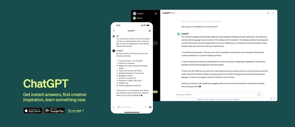 ChatGPT-4 homepage